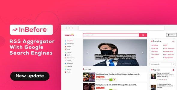 CodeCanyon - InBefore v1.0.5 - News Aggregator with Search Engine - 24809255