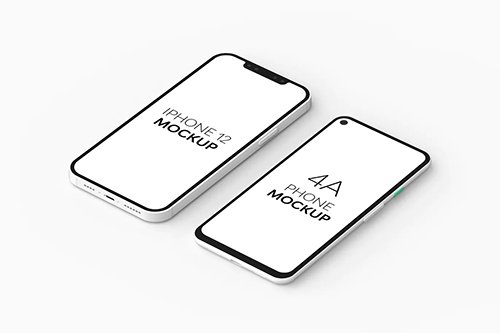 4A Phone & iPhone 12 Mockup