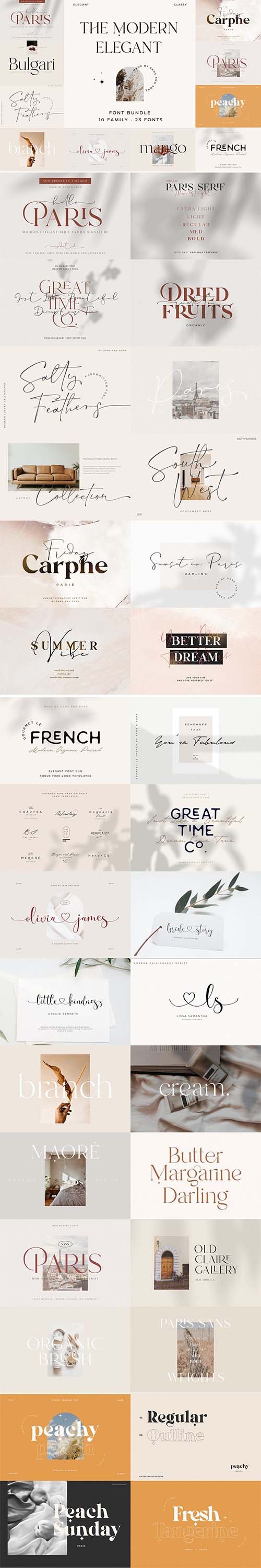 CreativeMarket - Modern Elegant Font Bundle - 5742062