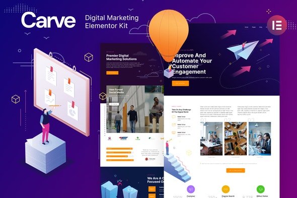 ThemeForest - Carve v1.0.0 - Digital Marketing Elementor Template Kit - 31515904