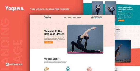 ThemeForest - Yogawa v1.0 - Yoga Unbounce Landing Page Template - 30167090
