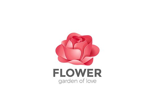 Rose flower garden logo