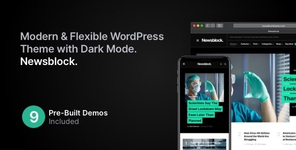 ThemeForest - Newsblock v1.1.6 - News & Magazine WordPress Theme with Dark Mode - 26821869 - NULLED