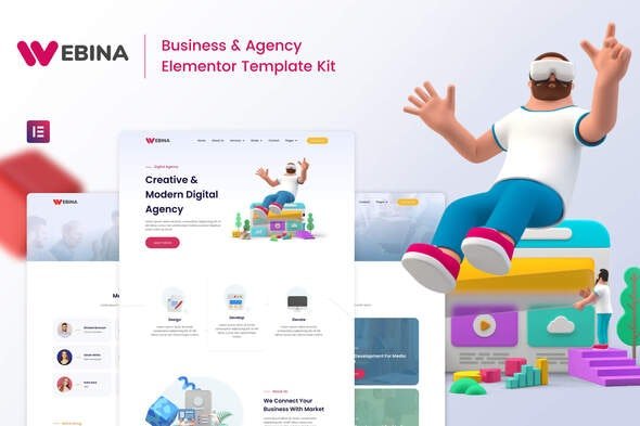 ThemeForest - Webina v1.0.0 - Business Agency Startup Elementor Template Kit - 31462075