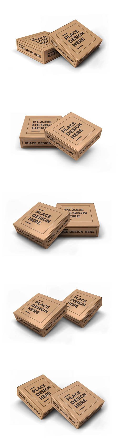 Small Square Box Packaging Mockup