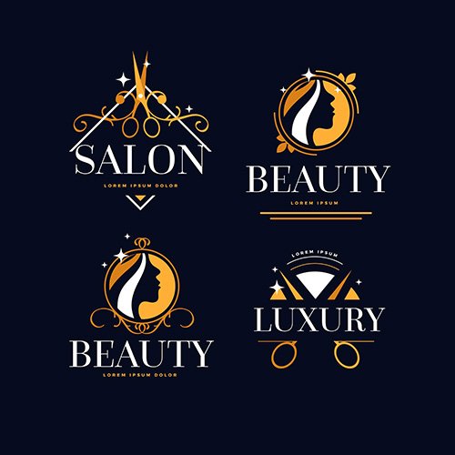 Luxury hair salon logo collection » NitroGFX - Download Unique Graphics ...