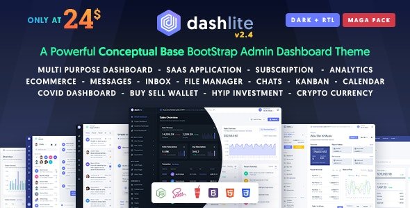 ThemeForest - DashLite v2.4.0 - Bootstrap Responsive Admin Dashboard Template - 25780042