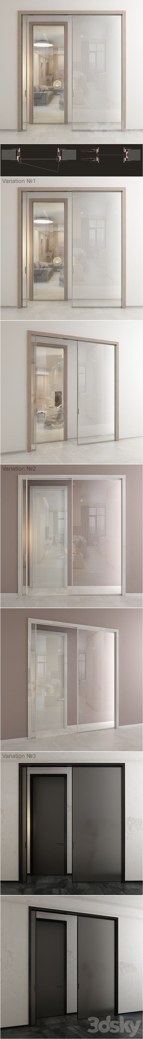 Doors – ADL Adielle – Mitika 2 – 3 variations - 3D Models [3ds Max]
