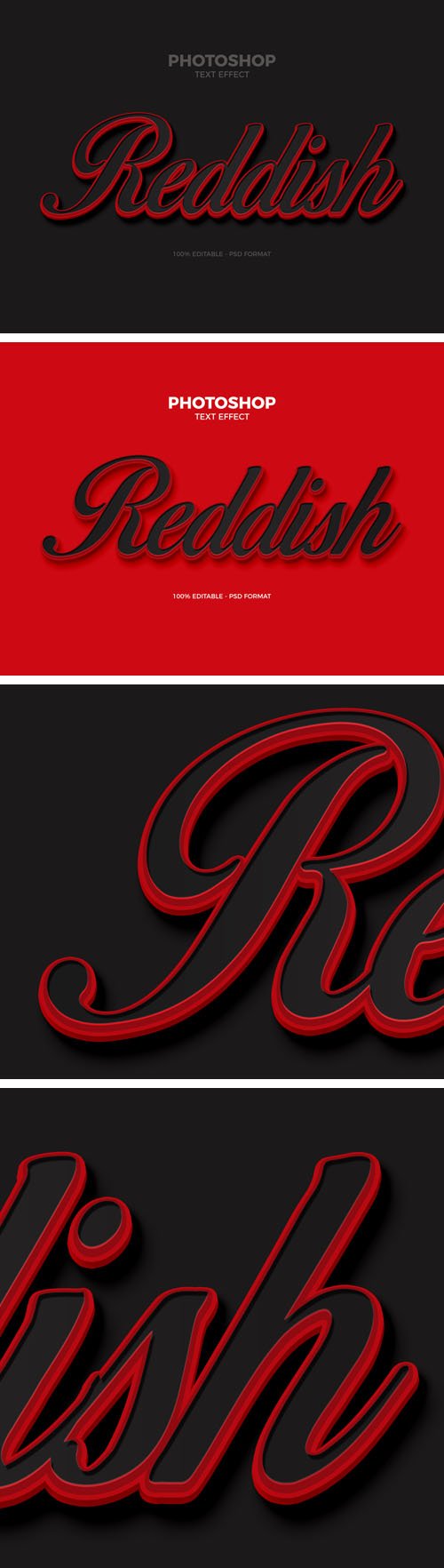 Reddish Text Effect for Photoshop