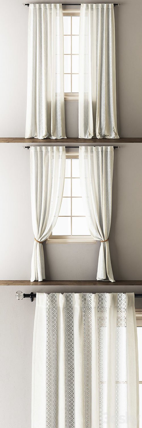 Anthropologie Lace Curtains - 3D Models [3ds Max]
