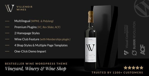 ThemeForest - Villenoir v5.8 - Vineyard, Winery & Wine Shop - 15605053