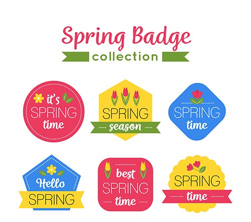 Spring badge collection