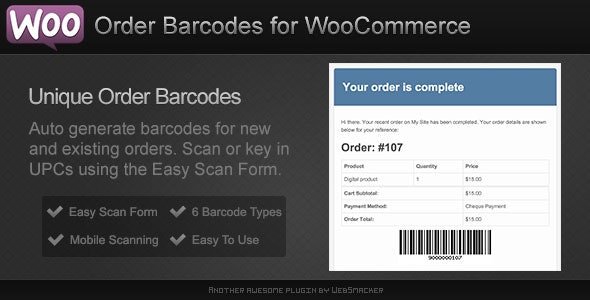 CodeCanyon - Order Barcodes for WooCommerce v2.2 - 9745632