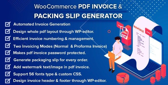 CodeCanyon - WooCommerce PDF Invoice & Packing Slip with Credit Note v2.0.0 - 24179339 - NULLED