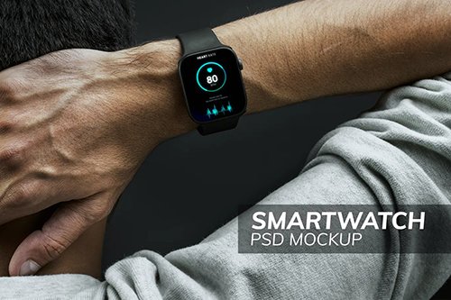 Smartwatch psd screen mockup wearable technology