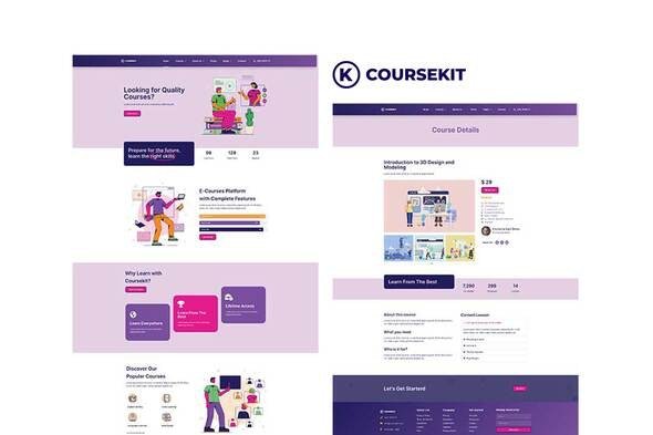 ThemeForest - CourseKit v1.0.0 - Online e-Learning Elementor Template Kit - 31575917