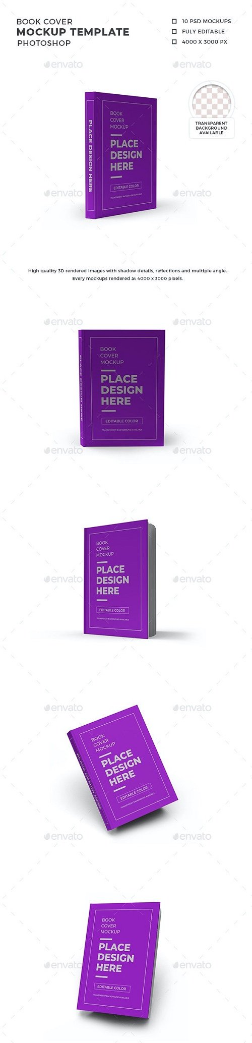 Book Cover Mockup Template Set - 30263942