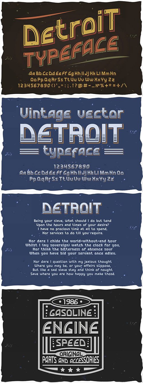 Detroit OTF vintage label font. 2467571