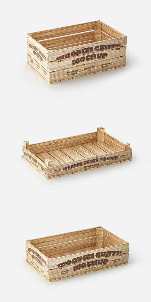 Wooden Crate Mockups