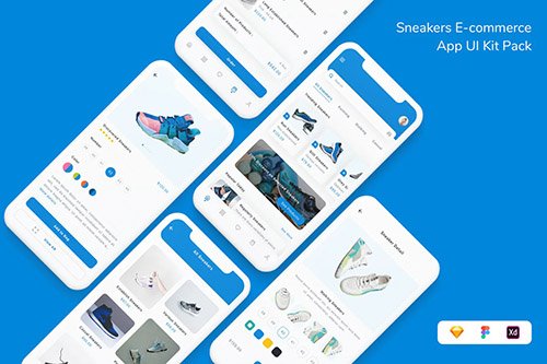 Sneakers E-commerce App UI Kit Pack