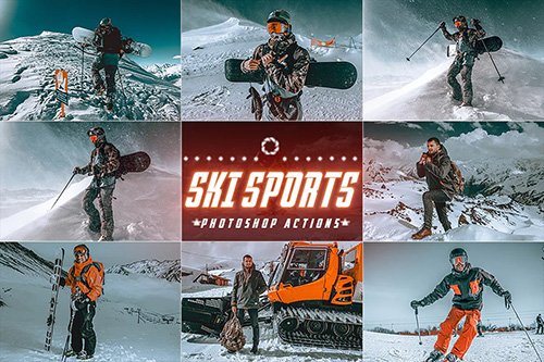 ski Sports Winter Photoshop Actions
