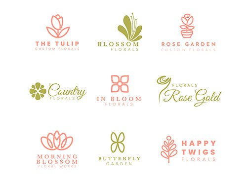 Logo collection wedding florist