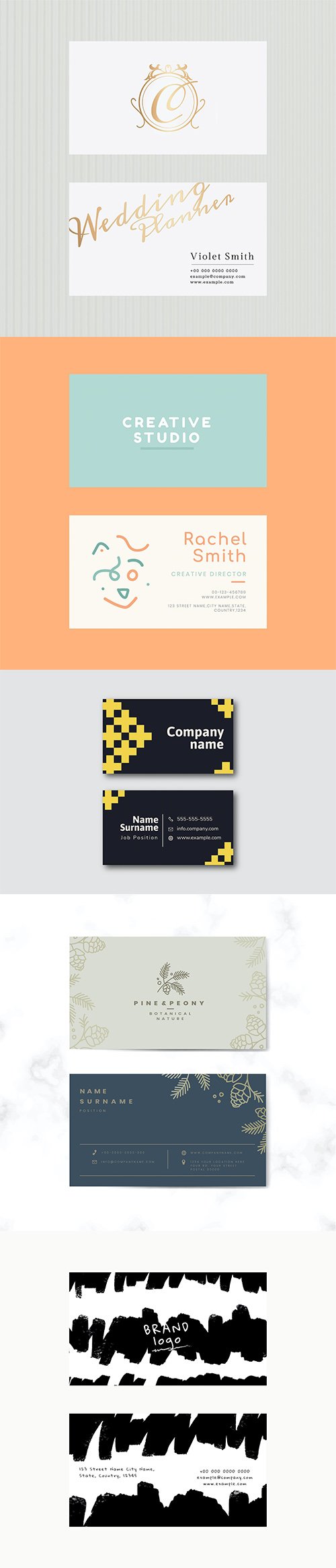 Set of business card template vol2
