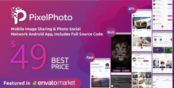 CodeCanyon - PixelPhoto Android v2.2 - Mobile Image Sharing & Photo Social Network Application - 23099210