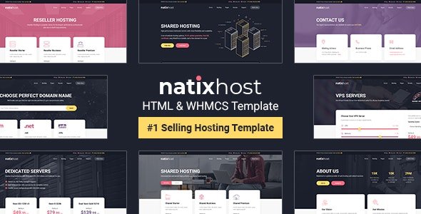 ThemeForest - NatixHost v1.0 - WHMCS & Hosting HTML Template (Update: 17 April 21) - 31387063