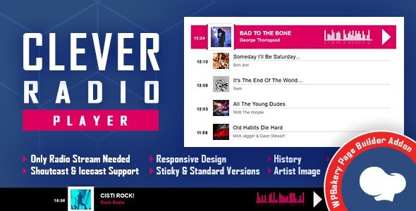 CodeCanyon - CLEVER - Shoutcast and Icecast Radio Player for WPBakery Page Builder v2.2 - 27870026