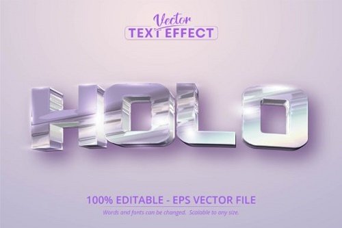 Holographic Style Editable Text Effect