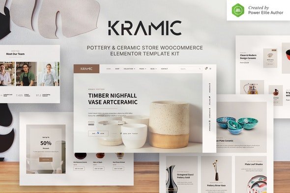 ThemeForest - Kramic v1.0.0 - Pottery & Ceramic Store WooCommerce Elementor Template Kit - 31787496