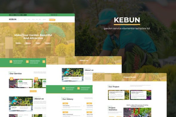 ThemeForest - Kebun v1.0.0 - Garden Service Elementor Template Kit - 31787238