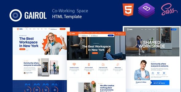 ThemeForest - Gairol v1.0 - Coworking Space HTML5 Template - 25804983