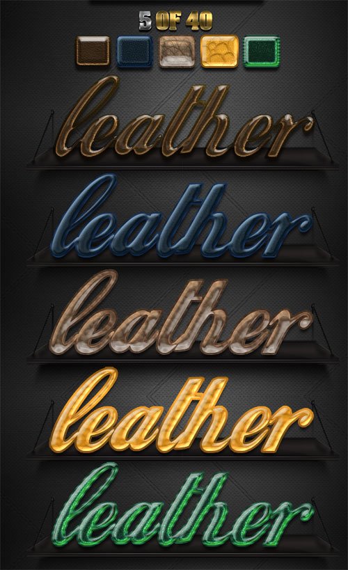 5 Elegant Leather Styles Psd