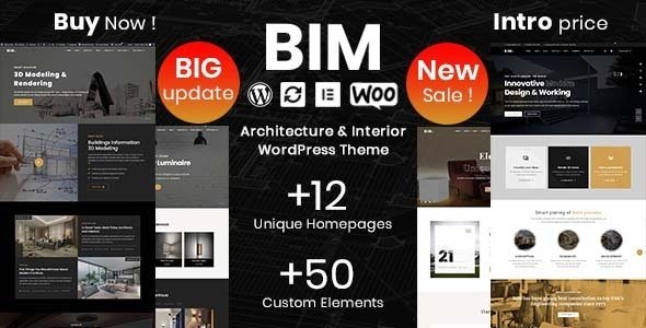 ThemeForest - BIM v1.1.0 - Architecture Interior Design Elementor WordPress Theme - 26437882
