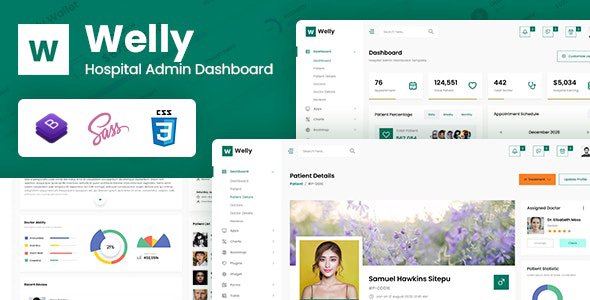 ThemeForest - Welly v1.0 - Hospital Admin Dashboard Bootstrap HTML Template - 29702688