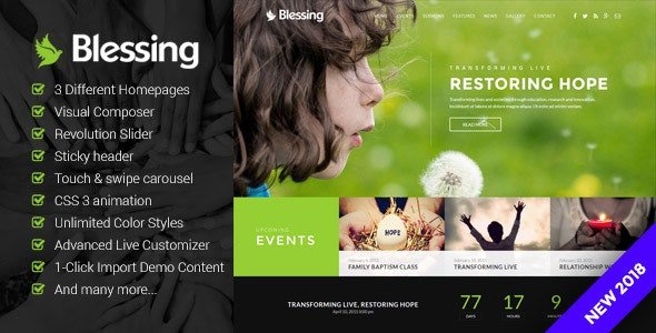 ThemeForest - Blessing v1.6.3.0 - Responsive WordPress Theme for Church Websites - 20514866