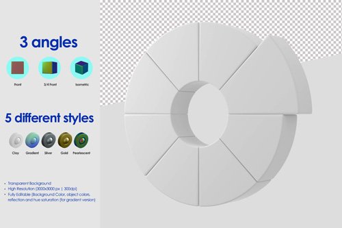3d color wheel icon psd design template