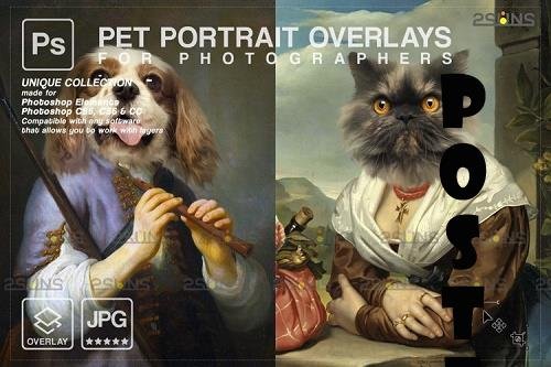 Royal Pet Portrait templates vol.16, Pet Painting - 1133445