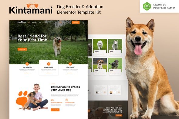 ThemeForest - Kintamani v1.0.1 - Dog Breeder & Adoption Elementor Template Kit - 32006566