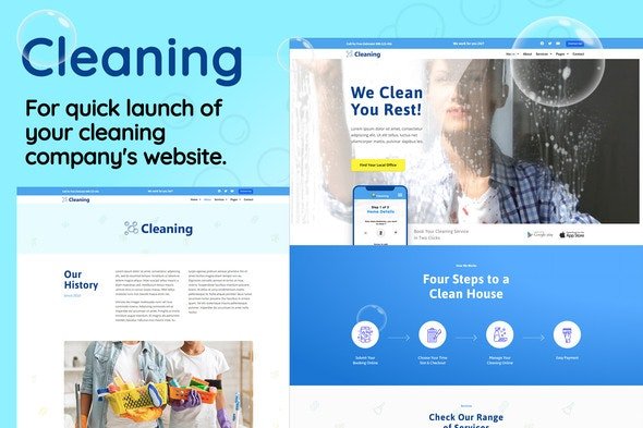 ThemeForest - Cleaning v1.0.1 - Small Business Template Kit - 25997826
