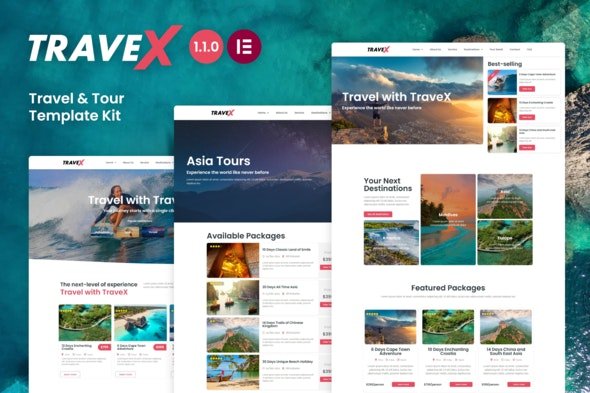 ThemeForest - TraveX v1.1.0 - Travel & Tour Agency Elementor Template Kit - 29108594