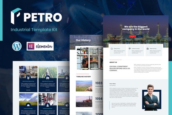 ThemeForest - Petro v2.0.0 - Industrial Elementor Template Kit - 25871272
