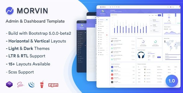 ThemeForest - Morvin v1.0 - Admin & Dashboard Template - 32004287