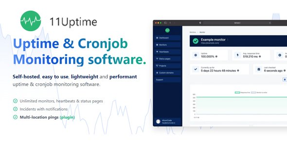 11Uptime v2.1.0 - Uptime & Cronjob Monitoring software - NULLED