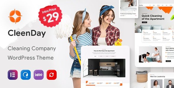 ThemeForest - CleenDay v1.0.1 - Cleaning Company WordPress Theme - 31348900 - NULLED