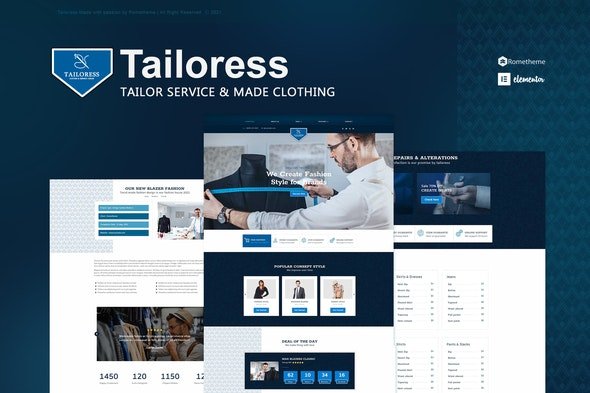 ThemeForest - Tailoress v1.0.2 - Tailor Service & Made Elementor Template Kit - 32019364