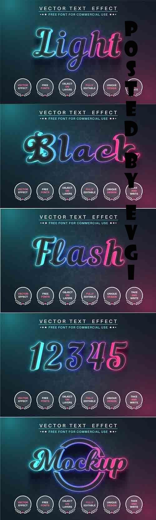 Color glow - editable text effect - 6145212