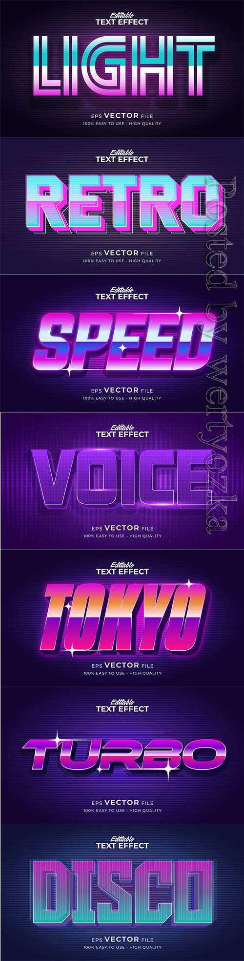 3d editable text style effect vector vol 359